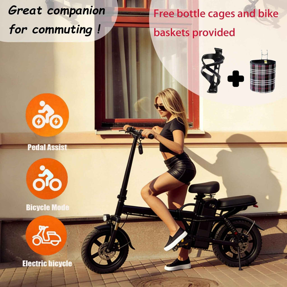 Agilithor Foldable Electric Bike | Compact 14” Urban Commuter with 48V Battery - AGILITHOR