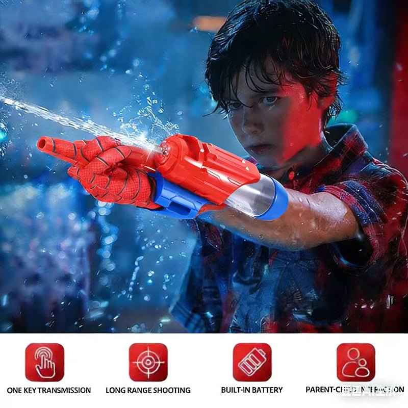 Agilithor Kids Spider Web Water Gun – Wrist - Mounted Superhero Water Blaster for Summer Outdoor Fun - AGILITHOR