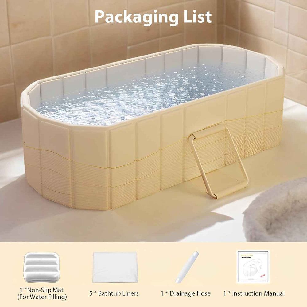 Agilithor Large Foldable Adult Bathtub | Portable Pop - Up Spa & Ice Bath Tub - AGILITHOR