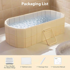 Agilithor Large Foldable Adult Bathtub | Portable Pop - Up Spa & Ice Bath Tub - AGILITHOR