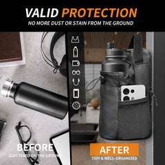 Agilithor Magnetic Gym Bag | Compact Fitness Bag with Bottle Holder & Shoulder Strap - AGILITHOR