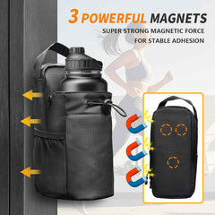 Agilithor Magnetic Gym Bag | Compact Fitness Bag with Bottle Holder & Shoulder Strap - AGILITHOR