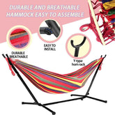 Agilithor Outdoor Hammock with Adjustable Stand | Foldable Portable Hammock for Camping & Patio - AGILITHOR