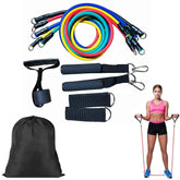 Agilithor Resistance Bands Set | 5 - Level Fitness Bands with Door Anchor & Handles - AGILITHOR