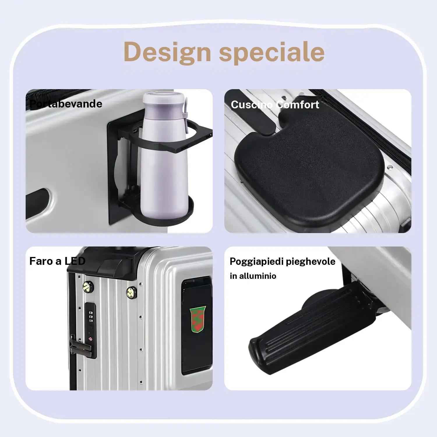 Agilithor 2 - in - 1 Smart Electric Ride - On Luggage | FAA Approved Carry - On Scooter Suitcase - AGILITHOR