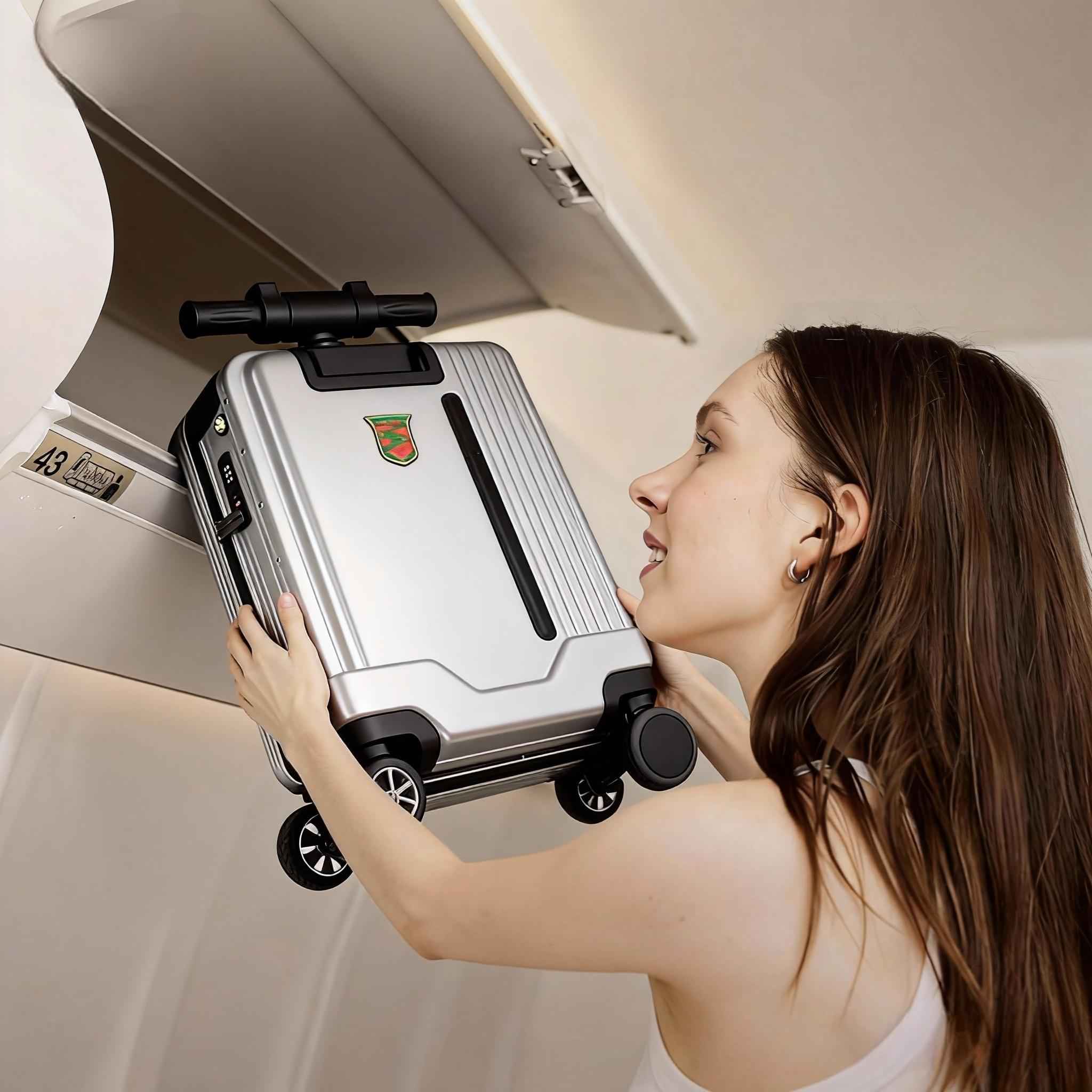 Agilithor 2 - in - 1 Smart Electric Ride - On Luggage | FAA Approved Carry - On Scooter Suitcase - AGILITHOR