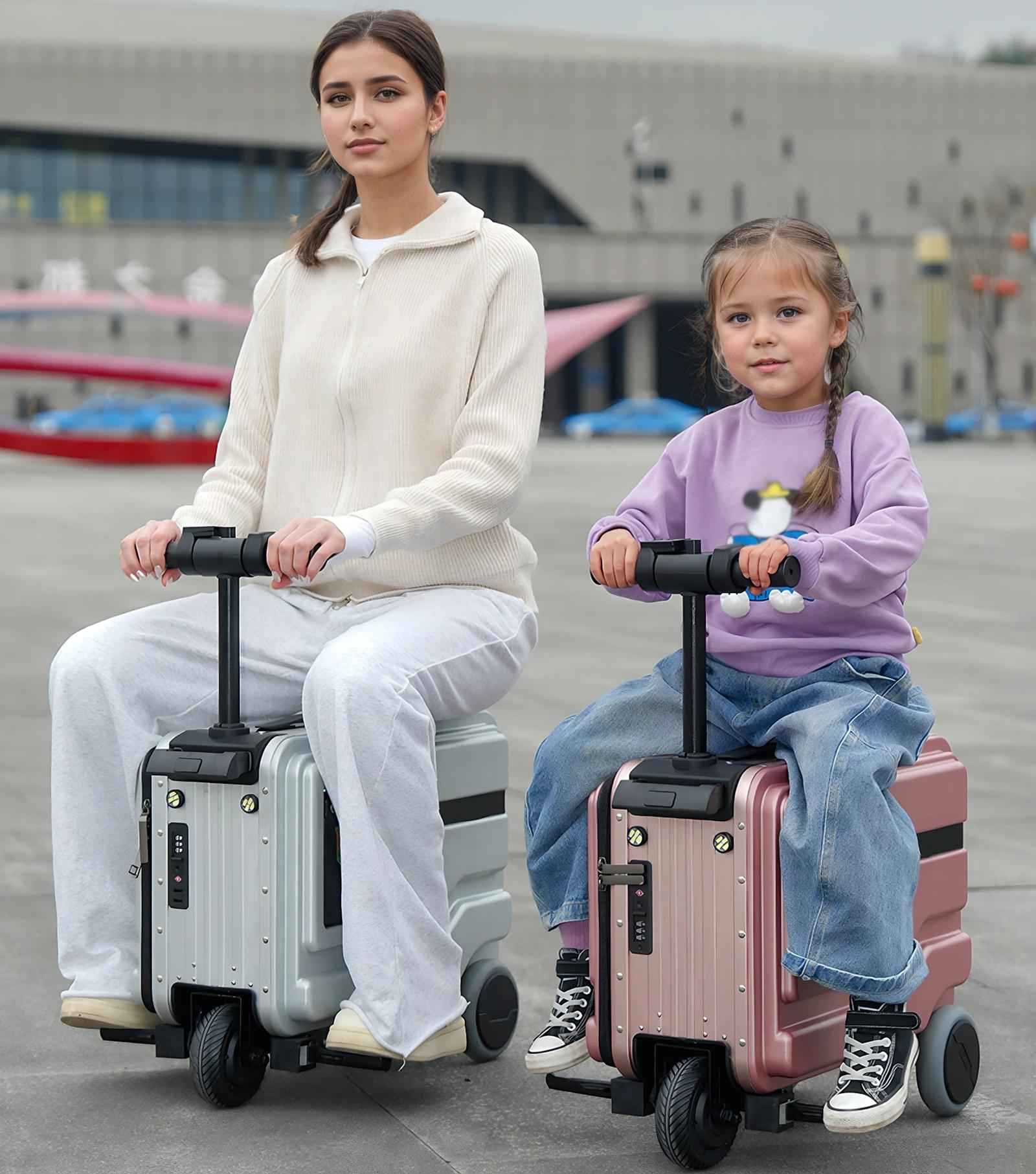 Agilithor 2 - in - 1 Smart Electric Ride - On Luggage | FAA Approved Carry - On Scooter Suitcase - AGILITHOR