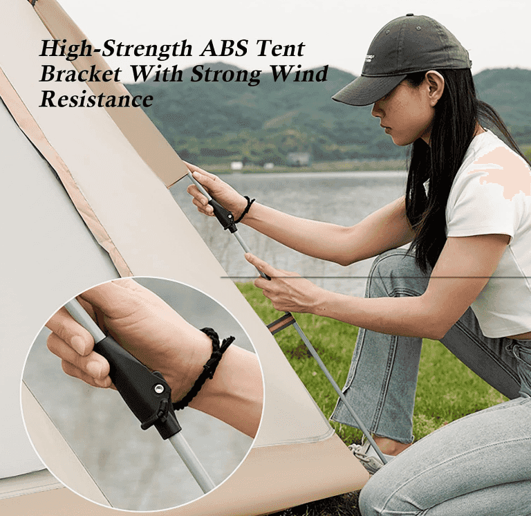 Agilithor 4 - Person Instant Pop - Up Camping Tent | Easy Setup Dome Tent with Porch & Sun Canopy - AGILITHOR