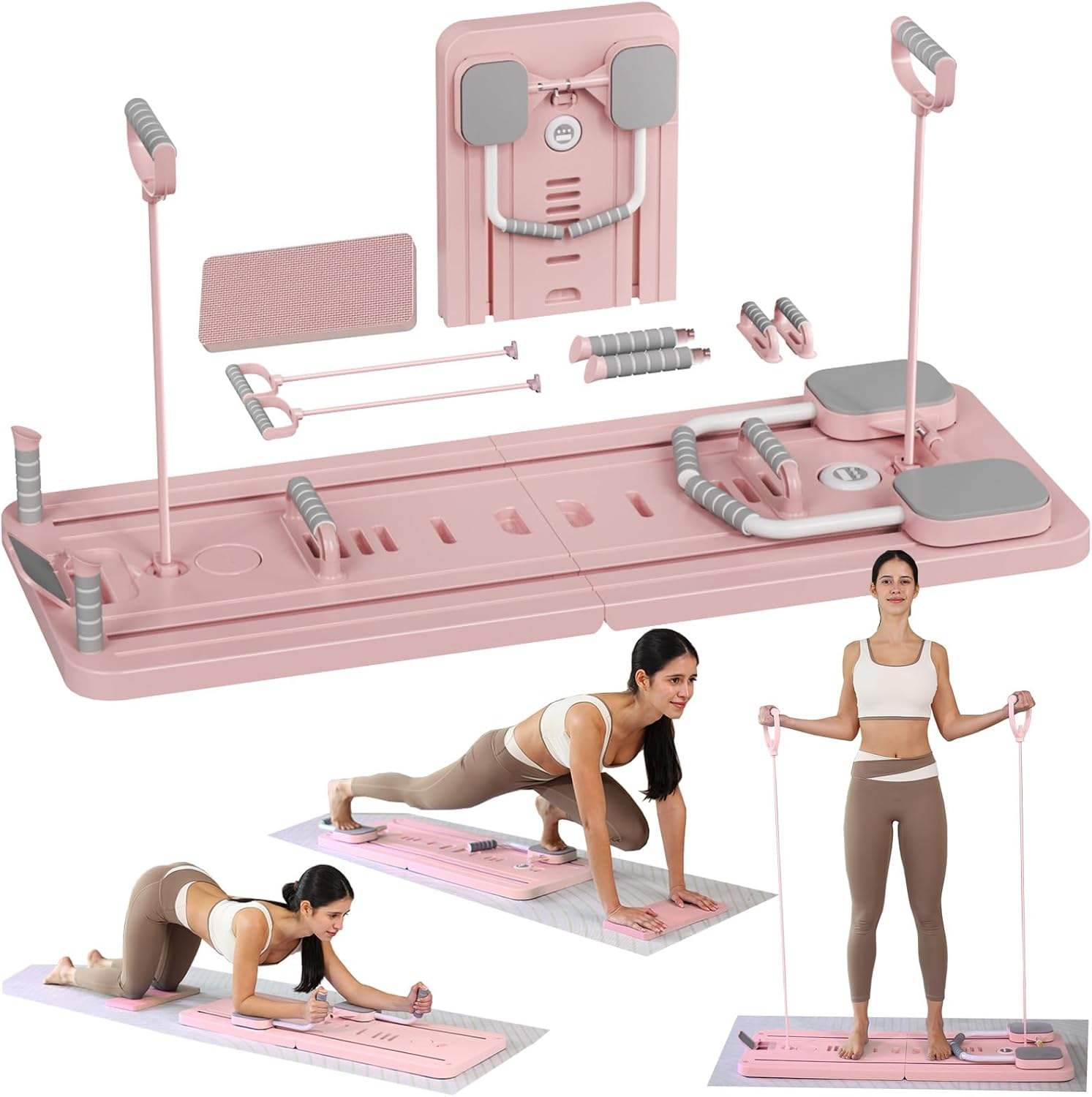 Agilithor 5 - in - 1 Pilates Sculpting System - Smart Timer,Phone Stand,Foldable Space - Saving Home Workout - AGILITHOR