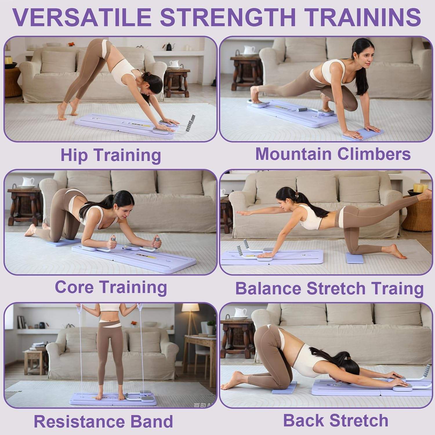 Agilithor 5 - in - 1 Pilates Sculpting System - Smart Timer,Phone Stand,Foldable Space - Saving Home Workout - AGILITHOR