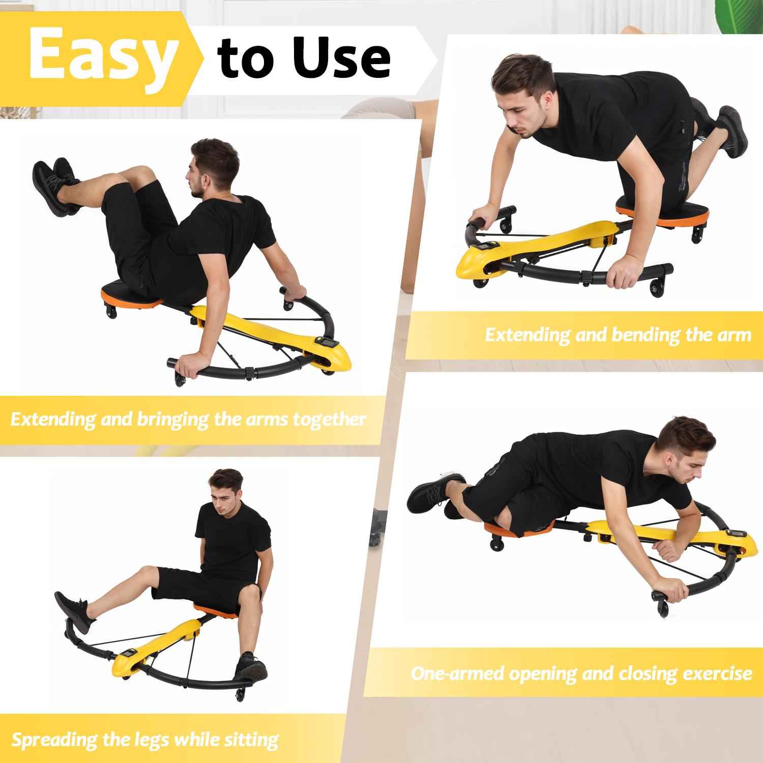 Agilithor Dragonfly Ab Trainer – Adjustable Core Machine with LCD Display - AGILITHOR