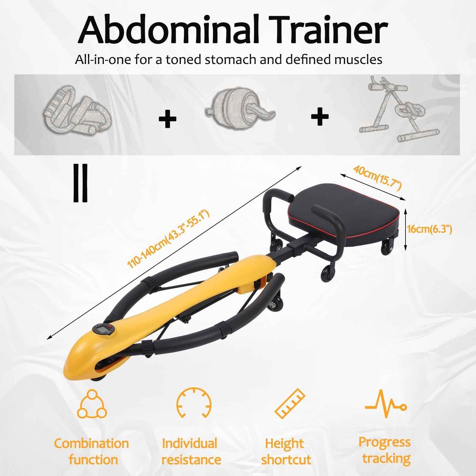Agilithor Dragonfly Ab Trainer – Adjustable Core Machine with LCD Display - AGILITHOR