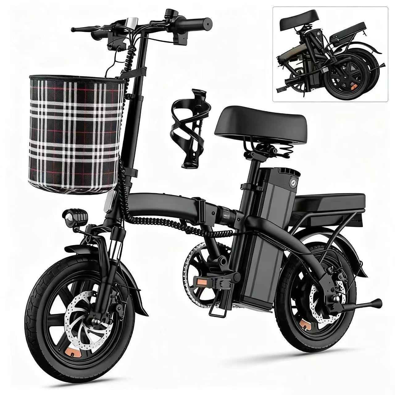 Agilithor Foldable Electric Bike | Compact 14” Urban Commuter with 48V Battery - AGILITHOR