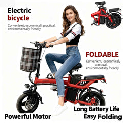 Agilithor Foldable Electric Bike | Compact 14” Urban Commuter with 48V Battery - AGILITHOR