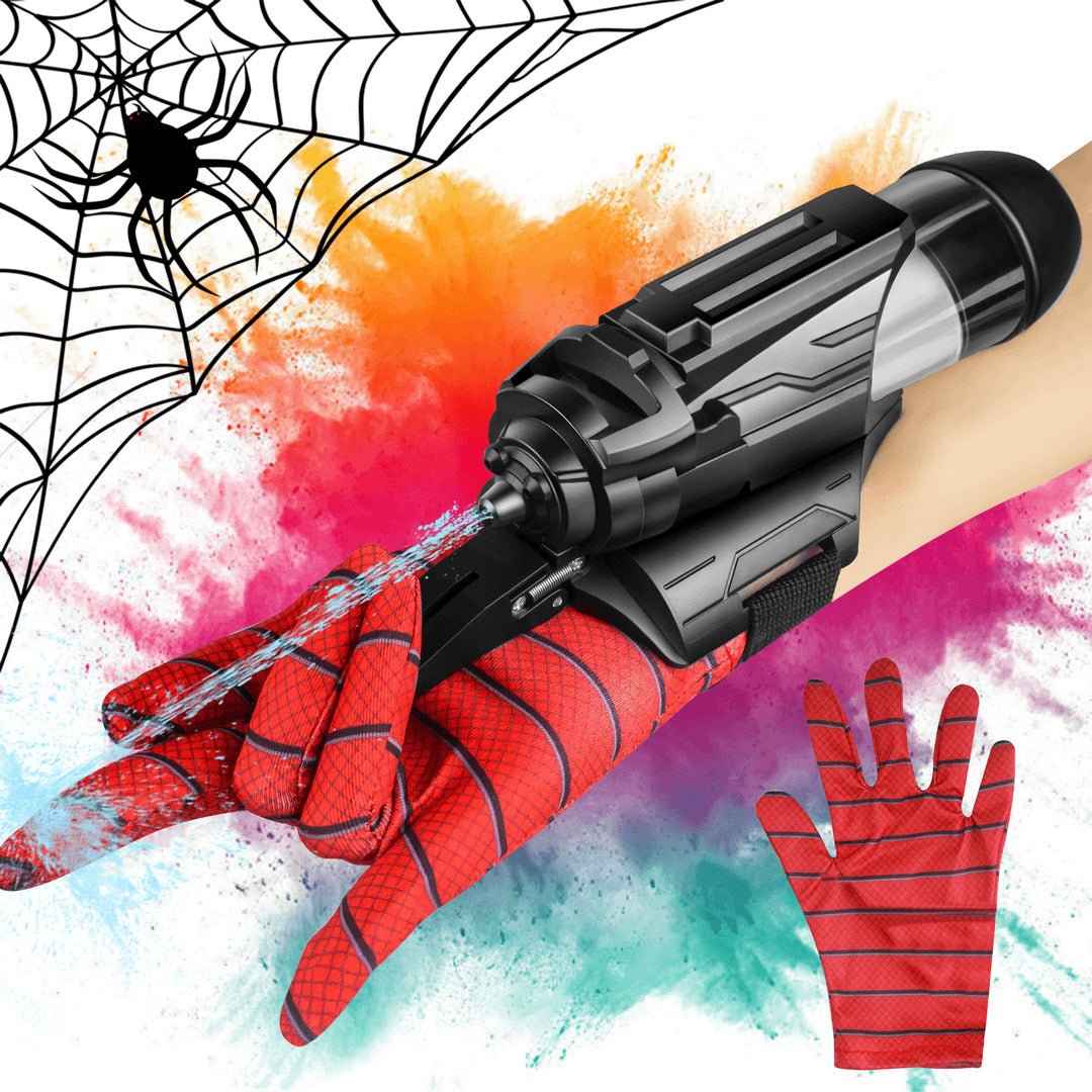 Agilithor Kids Spider Web Water Gun – Wrist - Mounted Superhero Water Blaster for Summer Outdoor Fun - AGILITHOR