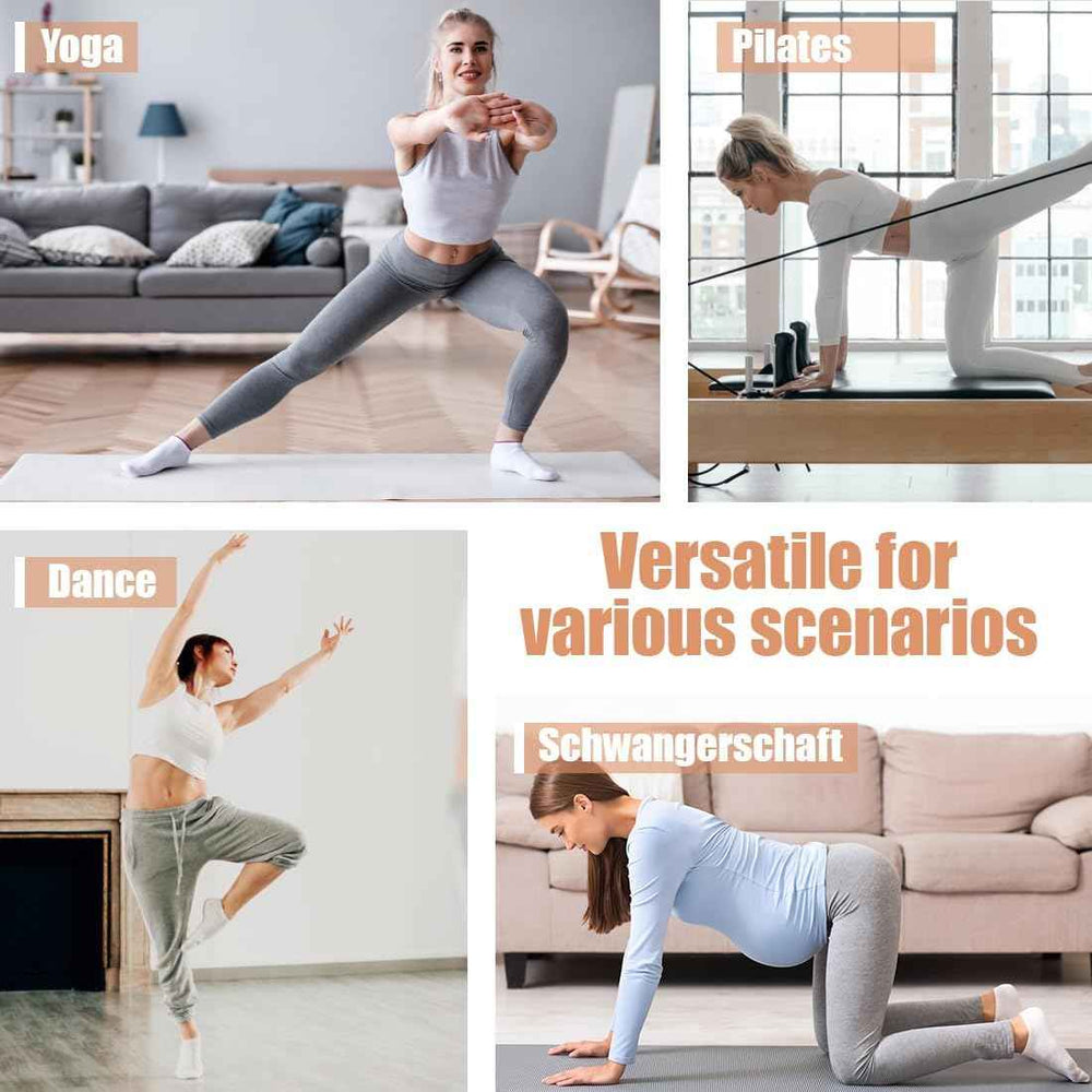 Agilithor Non - Slip Yoga Socks – Cotton Grip Pilates & Fitness Socks for Indoor Use - AGILITHOR