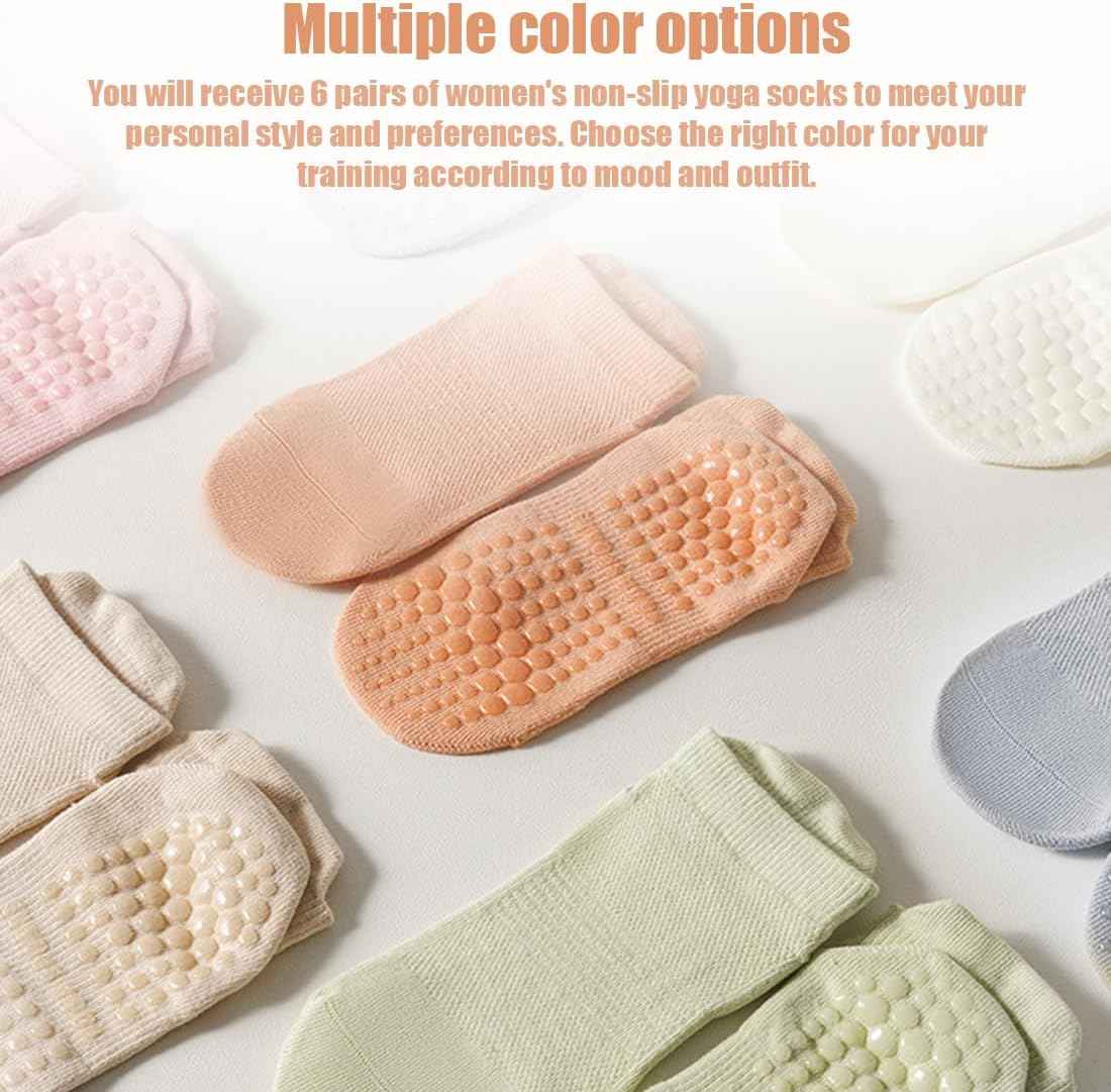 Agilithor Non - Slip Yoga Socks – Cotton Grip Pilates & Fitness Socks for Indoor Use - AGILITHOR