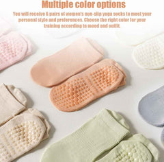 Agilithor Non - Slip Yoga Socks – Cotton Grip Pilates & Fitness Socks for Indoor Use - AGILITHOR