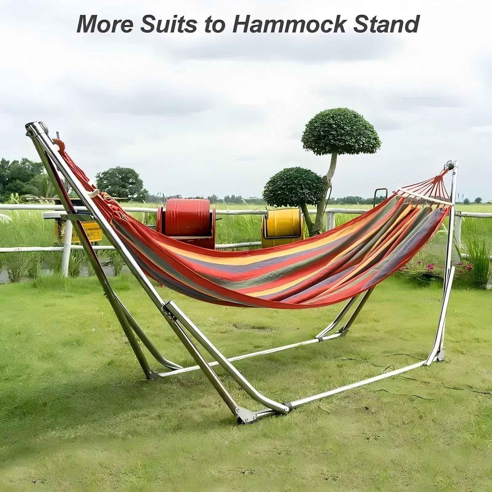 Agilithor Outdoor Hammock with Adjustable Stand | Foldable Portable Hammock for Camping & Patio - AGILITHOR