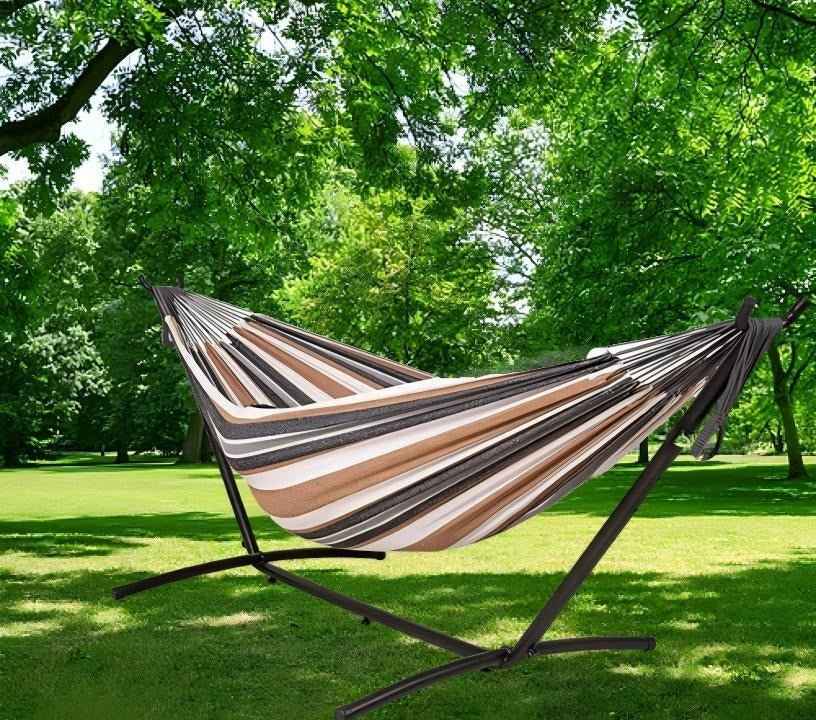 Agilithor Outdoor Hammock with Adjustable Stand | Foldable Portable Hammock for Camping & Patio - AGILITHOR
