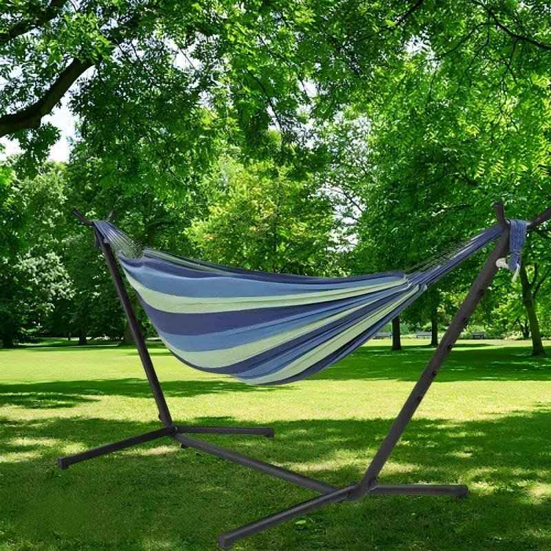 Agilithor Outdoor Hammock with Adjustable Stand | Foldable Portable Hammock for Camping & Patio - AGILITHOR