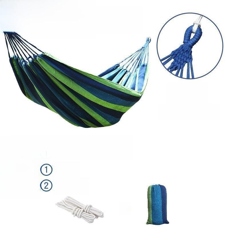 Agilithor Portable Hammock with Iron Stand, Foldable, Easy to Store, Outdoor Striped - AGILITHOR
