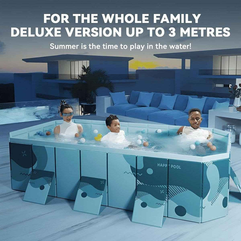 Agilithor Ready - to - Use Foldable Family Pool | No Inflation, Hard Shell Backyard Swimming Pool - AGILITHOR