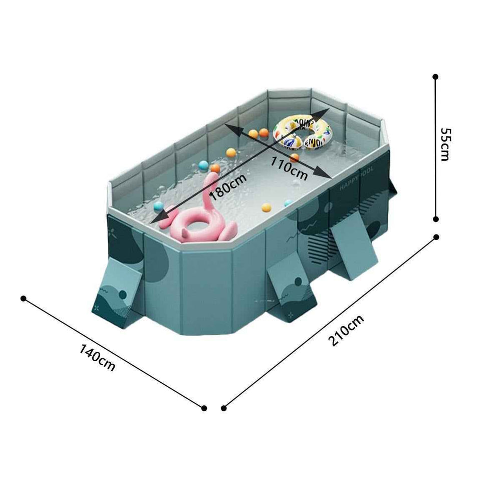 Agilithor Ready - to - Use Foldable Family Pool | No Inflation, Hard Shell Backyard Swimming Pool - AGILITHOR