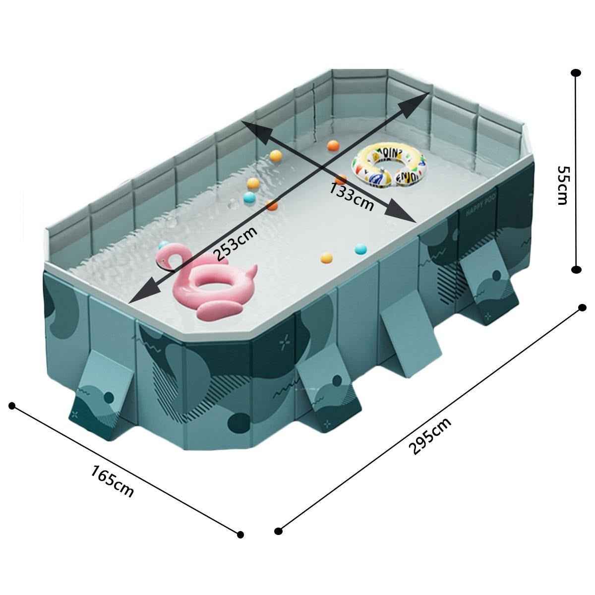 Agilithor Ready - to - Use Foldable Family Pool | No Inflation, Hard Shell Backyard Swimming Pool - AGILITHOR