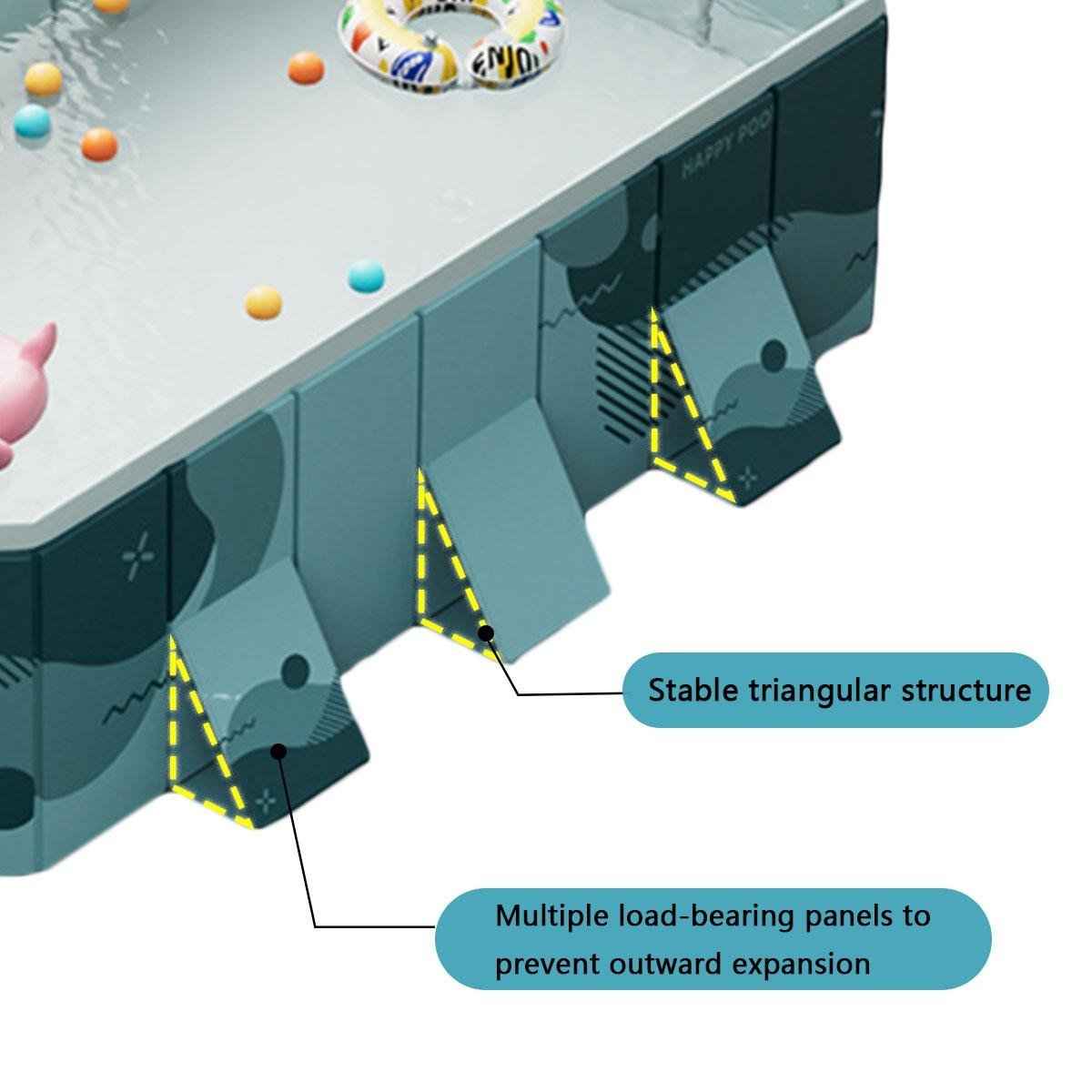 Agilithor Ready - to - Use Foldable Family Pool | No Inflation, Hard Shell Backyard Swimming Pool - AGILITHOR