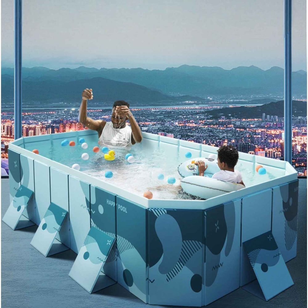 Agilithor Ready - to - Use Foldable Family Pool | No Inflation, Hard Shell Backyard Swimming Pool - AGILITHOR