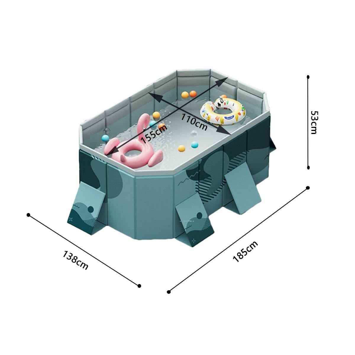 Agilithor Ready - to - Use Foldable Family Pool | No Inflation, Hard Shell Backyard Swimming Pool - AGILITHOR