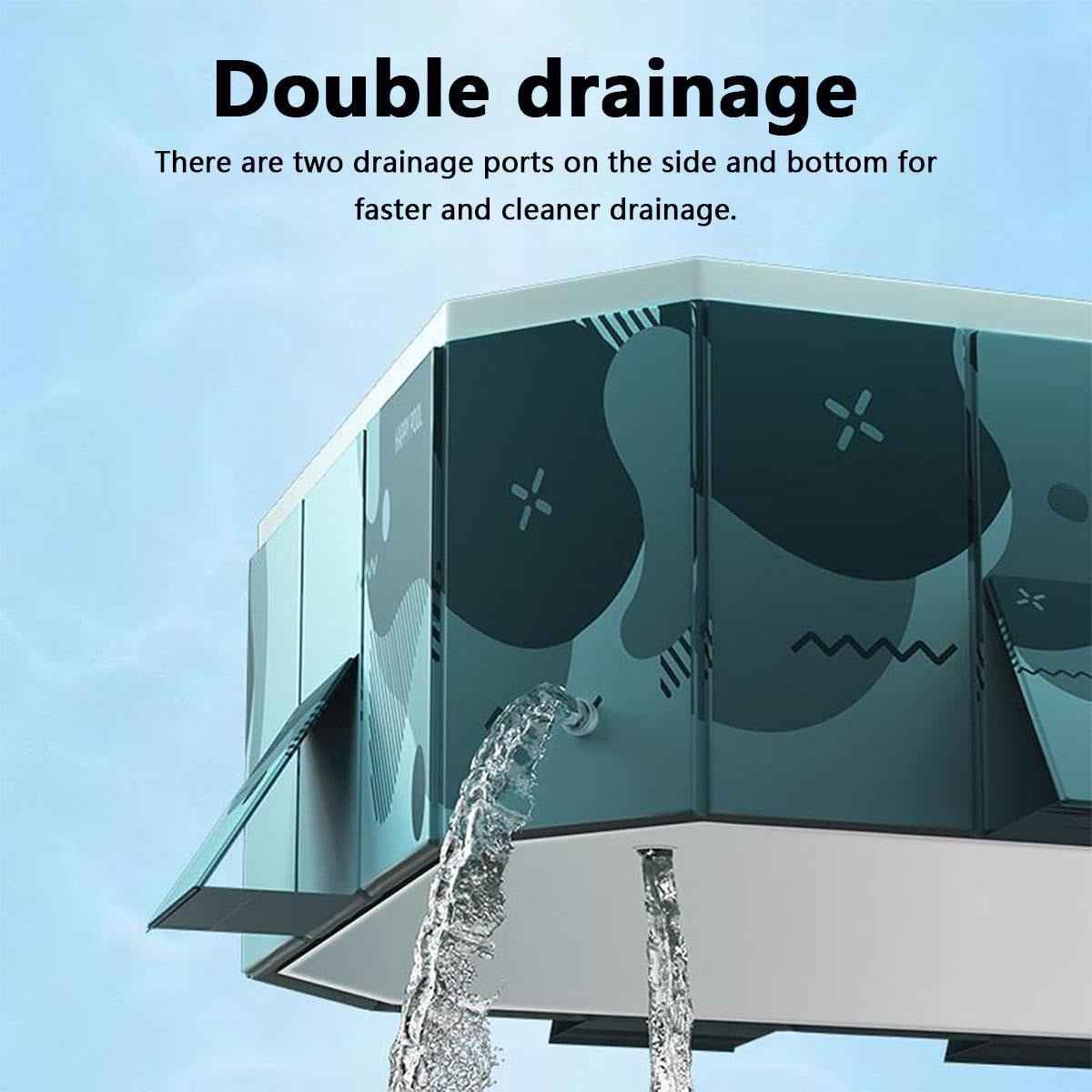 Agilithor Ready - to - Use Foldable Family Pool | No Inflation, Hard Shell Backyard Swimming Pool - AGILITHOR