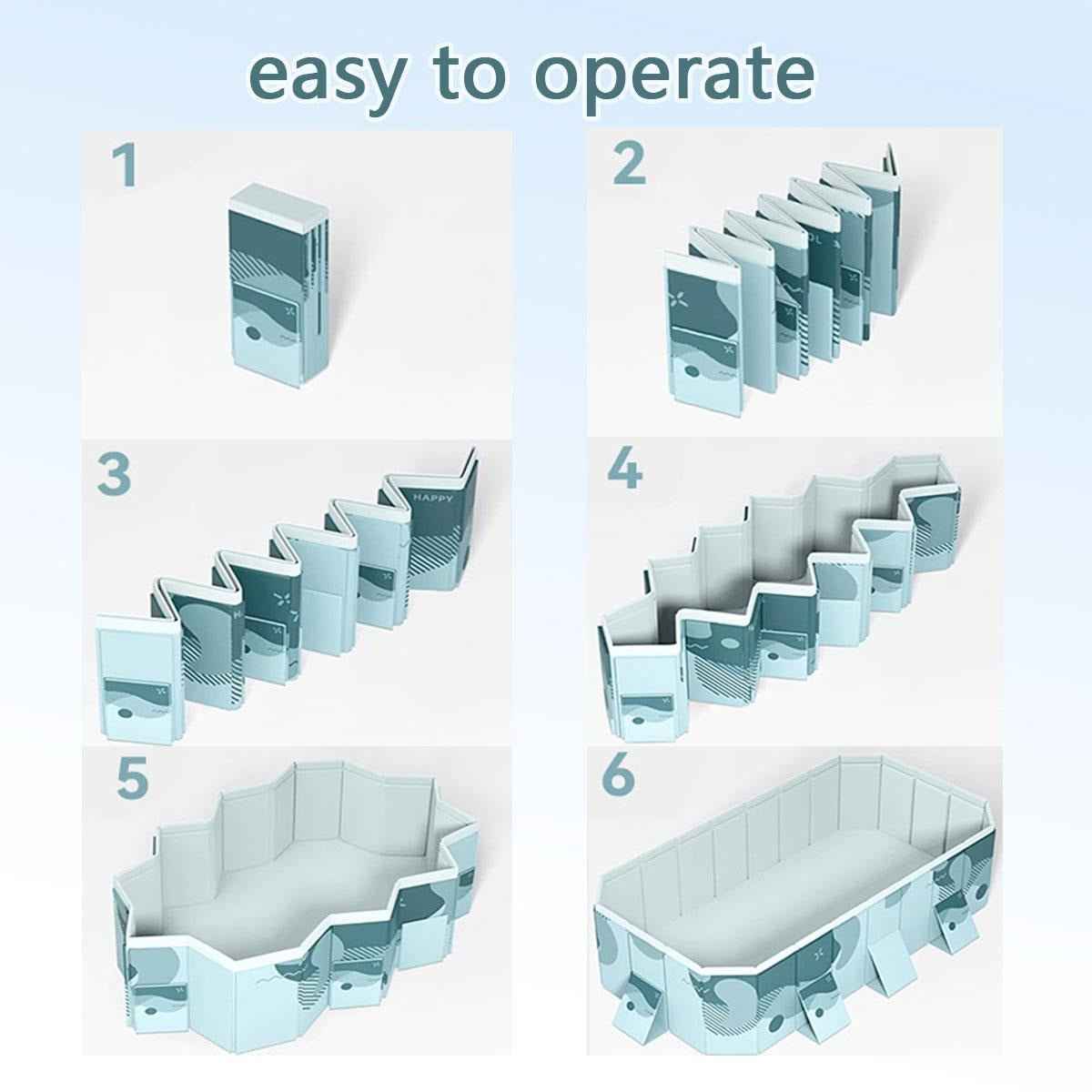 Agilithor Ready - to - Use Foldable Family Pool | No Inflation, Hard Shell Backyard Swimming Pool - AGILITHOR