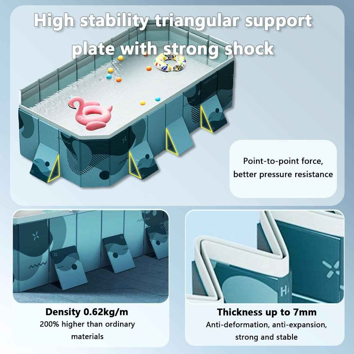 Agilithor Ready - to - Use Foldable Family Pool | No Inflation, Hard Shell Backyard Swimming Pool - AGILITHOR