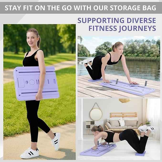 Agilithor Upgraded Pilates Reformer Board – Adjustable Resistance Full Body Home Workout System - AGILITHOR