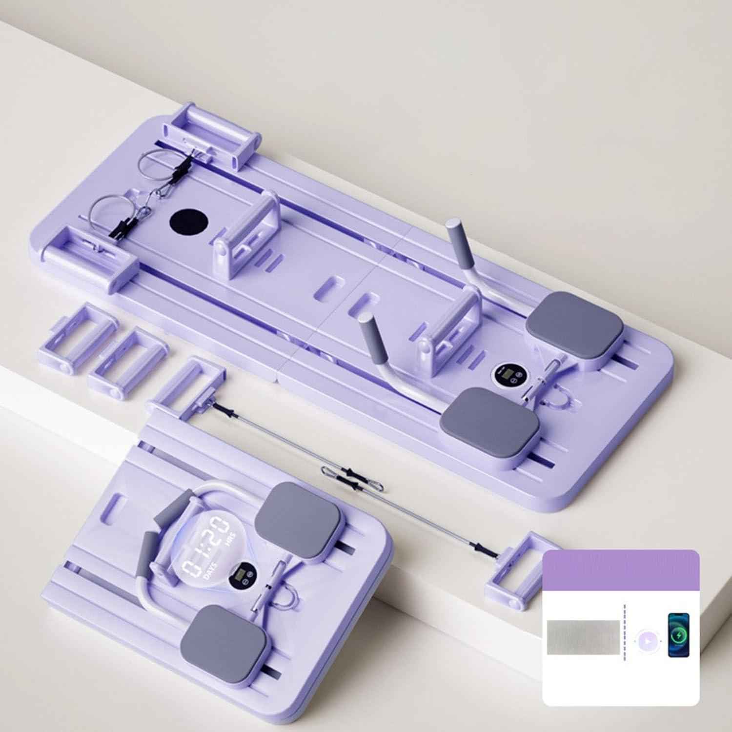 Agilithor Upgraded Pilates Reformer Board – Adjustable Resistance Full Body Home Workout System - AGILITHOR