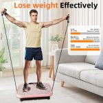 Vibration Plate Exercise Machine, Whole Body Workout Vibrating Platform with Bluetooth Speaker, Adjustable Speed & Timer, Quiet Fat Shaking Machine for Home Fitness Weight Loss & Body Shaping - Image 8