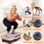 Vibration Plate Exercise Machine, Whole Body Workout Vibrating Platform with Bluetooth Speaker, Adjustable Speed & Timer, Quiet Fat Shaking Machine for Home Fitness Weight Loss & Body Shaping - Image 2