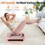 Vibration Plate Exercise Machine, Whole Body Workout Vibrating Platform with Bluetooth Speaker, Adjustable Speed & Timer, Quiet Fat Shaking Machine for Home Fitness Weight Loss & Body Shaping - Image 4