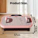 Vibration Plate Exercise Machine, Whole Body Workout Vibrating Platform with Bluetooth Speaker, Adjustable Speed & Timer, Quiet Fat Shaking Machine for Home Fitness Weight Loss & Body Shaping - Image 3