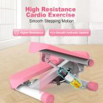 Agilithor Mini Stepper with Resistance Bands – Portable Stair Stepper for Home Workout with LCD Monitor & Quiet Hydraulic System - Image 3