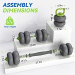 Agilithor 4-in-1 Adjustable Soft Rubber Dumbbell Set – Barbell, Kettlebell & Free Weights for Home Strength Training - Image 4