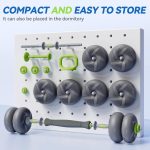 Agilithor 4-in-1 Adjustable Soft Rubber Dumbbell Set – Barbell, Kettlebell & Free Weights for Home Strength Training - Image 5