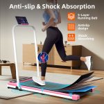 Agilithor Folding Treadmill – Incline Running Machine with LED Display, App Connectivity & Quiet Motor for Home Fitness - Image 3