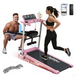 Folding Treadmill for Home | Incline Running Machine with App Control & LED Display | Quiet Motor Walking & Running Fitness Equipment for Women