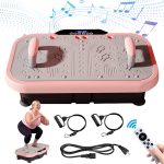 Vibration Plate Exercise Machine, Whole Body Workout Vibrating Platform with Bluetooth Speaker, Adjustable Speed & Timer, Quiet Fat Shaking Machine for Home Fitness Weight Loss & Body Shaping