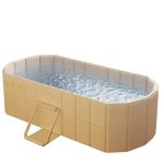Agilithor Portable Hot & Ice Bathtub – Foldable Insulated Soaking Tub with Lid for Home Spa & Cold Therapy