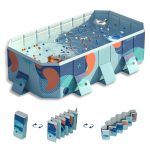 Foldable Family Pool | No-Inflation Instant Setup Swimming Pool | Durable Outdoor Backyard Pool for Kids & Adults