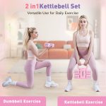 Agilithor 4-in-1 Adjustable Kettlebell & Dumbbell Set – Space-Saving Home Workout Equipment for Full Body Training - Image 2